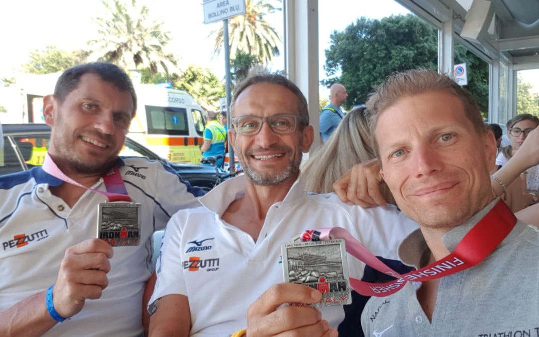 UN INDIMENTICABILE IRONMAN 70.3 DI PESCARA PER IL TRIO DEL TRITEAM PEZZUTTI COMPOSTO DA GIANLUIGI BERTON, IVAN FURLAN E DARIO NADAL