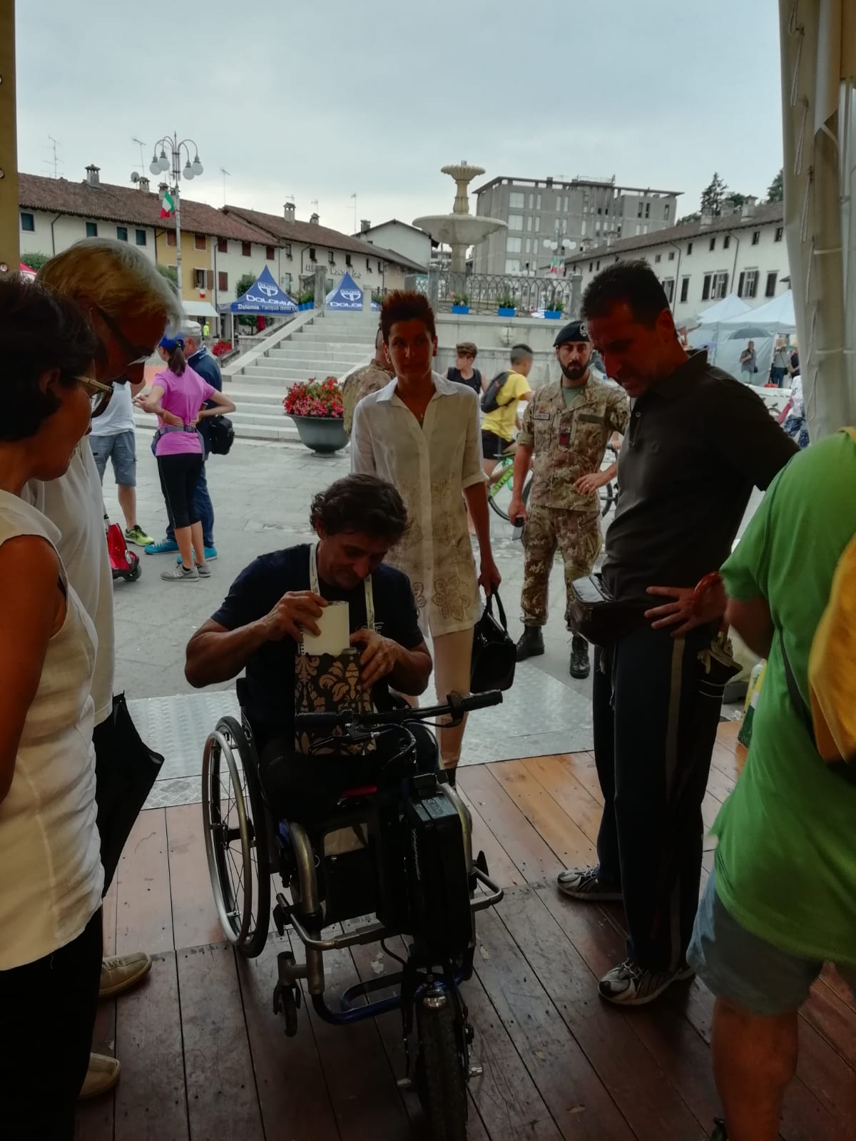 INCONTRO CON ALEX ZANARDI A MANIAGO, IN OCCASIONE DEI MONDIALI DI PARACICLISMO