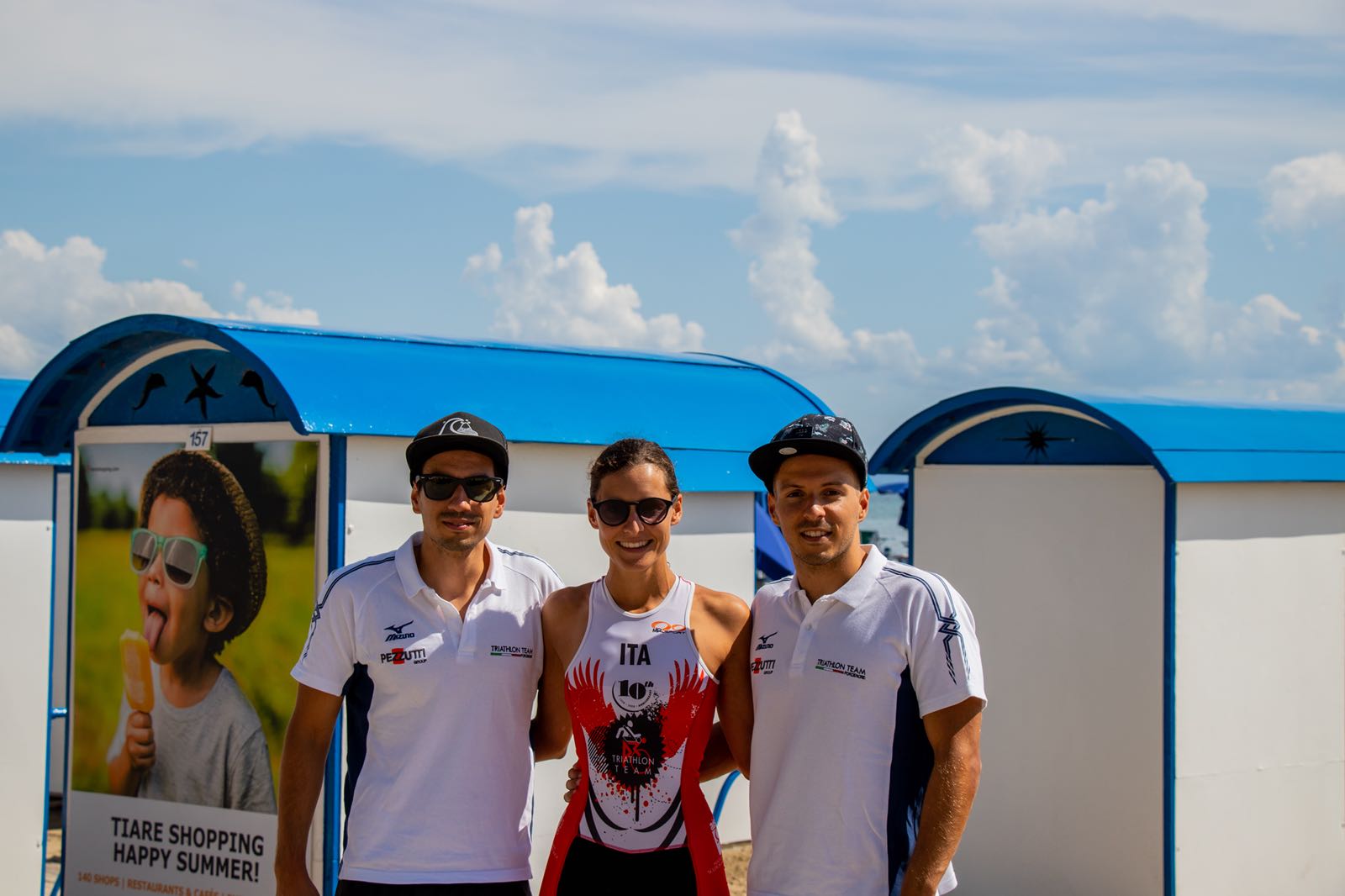 TRITEAM PEZZUTTI SUGLI SCUDI A GRADO. GIACOMO BRUNO PRIMO DI CATEGORIA NELL'OLIMPICO, NELL'AQUATHLON PRIMO POSTO PER JENNY TELLAN, SECONDO ALESSANDRO VITA