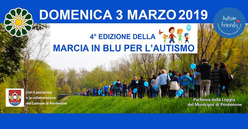 DOMENICA 3 MARZO 2019 TORNA A PORDENONE LA “MARCIA IN BLU” PER L’AUTISMO CON TANTE NOVITÀ