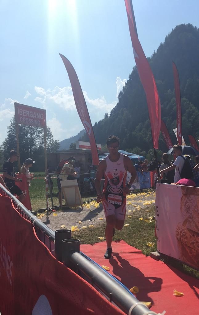 DAVIDE FACCA FINISHER NELLA "FORNACE" DEL MEZZO IRONMAN DEL CHALLENGE WALCHSEE, IN AUSTRIA