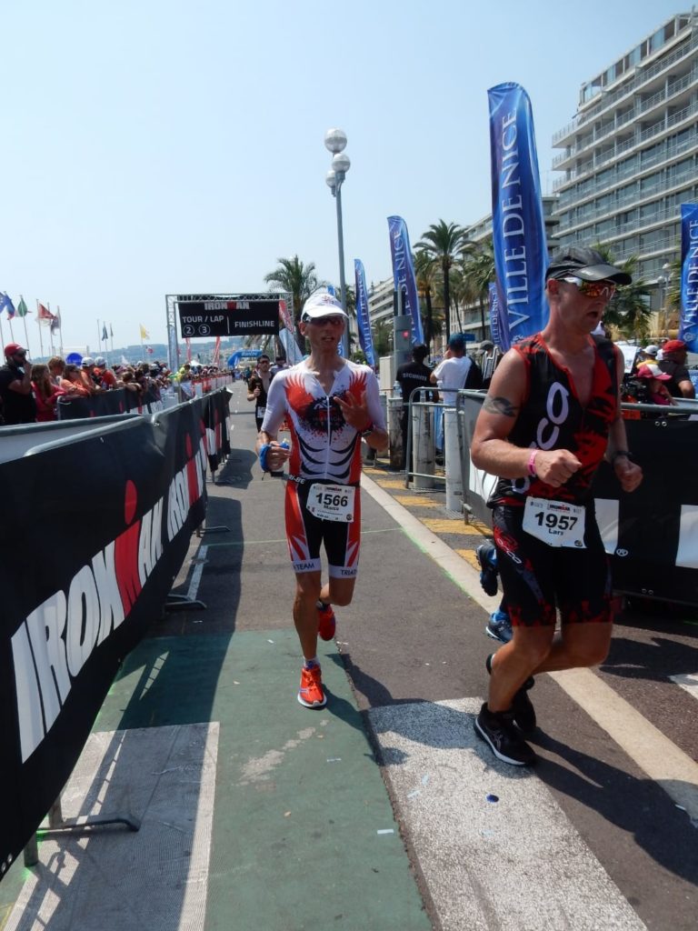 MARCO BADALI FINISHER ALL'INFUOCATO IRONMAN DI NIZZA, IN FRANCIA
