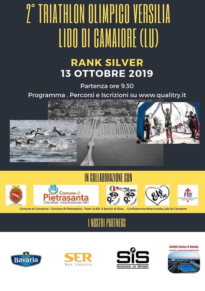 IL 13 OTTOBRE ULTIMA GARA DELL'ANNO PER I FRATELLI VITA E ALBERTO FAVARO, ISCRITTI AL 2° TRIATHLON OLIMPICO DELLA VERSILIA