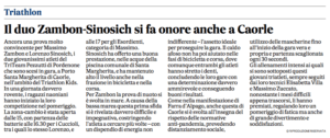 Il Gazzettino_20-08-2020_Il duo Zambon-Sinosich si fa onore anche a Caorle