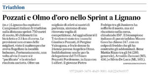 Il Gazzettino_27-09-2020_Pozzatti e Olmo oro nello Sprint a Lignano